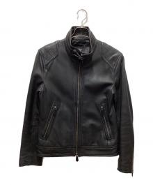 BURBERRY（バーバリー）の古着「シングルライダースジャケット」｜ブラック