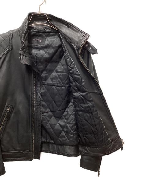 BURBERRY（バーバリー）BURBERRY (バーバリー) シングルライダースジャケット ブラック サイズ:Ｍの古着・服飾アイテム