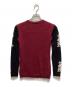 PRADA (プラダ) カシミヤ混デザインニット レッド×ブラック サイズ:36：15000円