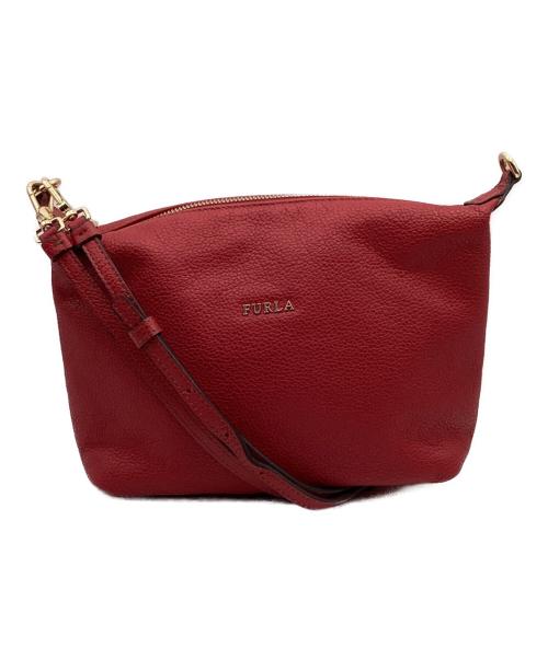 FURLA（フルラ）FURLA (フルラ) レザーショルダーバッグ レッドの古着・服飾アイテム