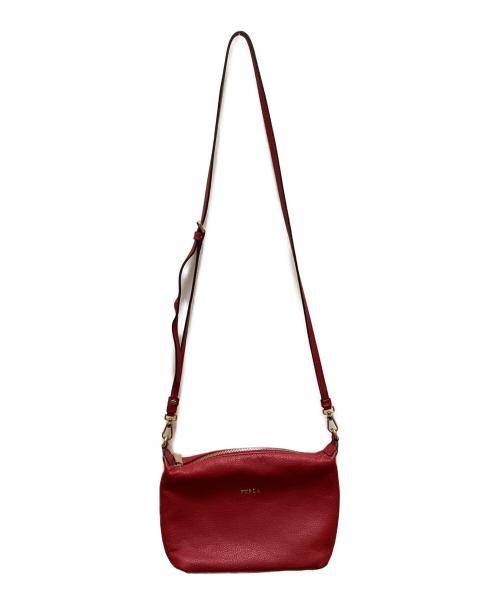 FURLA（フルラ）FURLA (フルラ) レザーショルダーバッグ レッドの古着・服飾アイテム