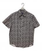 stussyステューシー）の古着「スカル総柄半袖シャツ」｜グレー