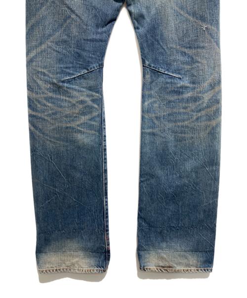 PRPS（ピーアルピーエス）PRPS (ピーアルピーエス) 紫製品  ペンキ加工デニムパンツ インディゴ サイズ:W28の古着・服飾アイテム