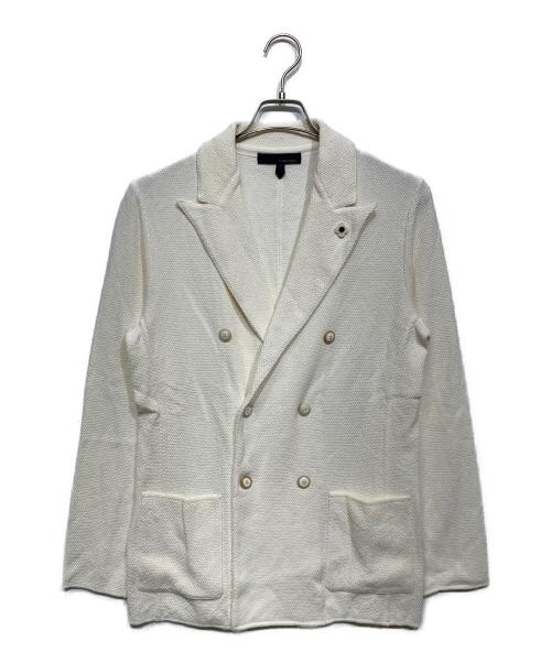 LARDINI（ラルディーニ）LARDINI (ラルディーニ) コットンダブルジャケット ホワイト サイズ:Sの古着・服飾アイテム