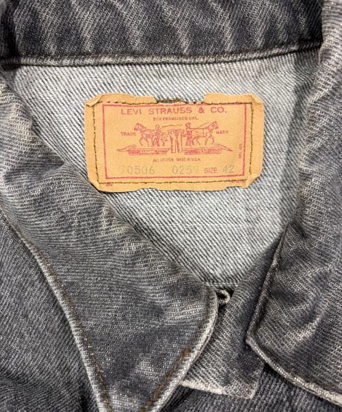 LEVI'S（リーバイス）LEVI'S (リーバイス) 先染めブラックデニムジャケット ブラック サイズ:42の古着・服飾アイテム