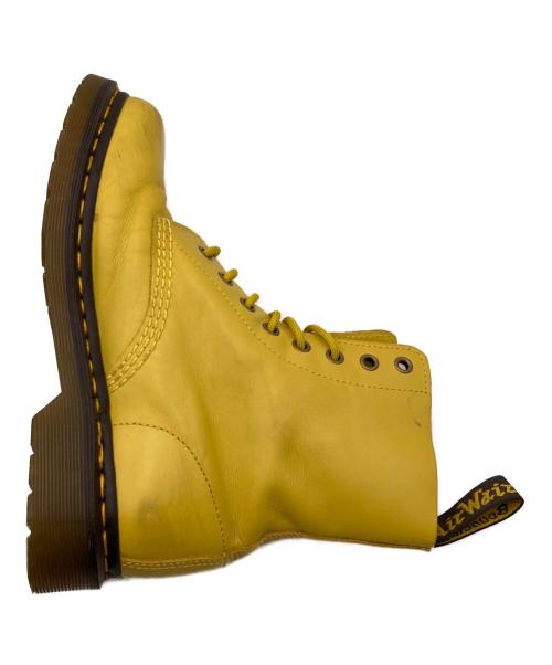 Dr.Martens（ドクターマーチン）Dr.Martens (ドクターマーチン) パスカル 8ホールレースアップブーツ イエロー サイズ:UK6の古着・服飾アイテム