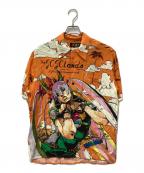 ジョジョの奇妙な冒険ジョジョノキミョウナボウケン）の古着「ジョジョランズアロハシャツ」｜オレンジ