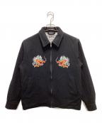HOUSTONヒューストン）の古着「MELTON TOUR JACKET『DRAGON』」｜ブラック