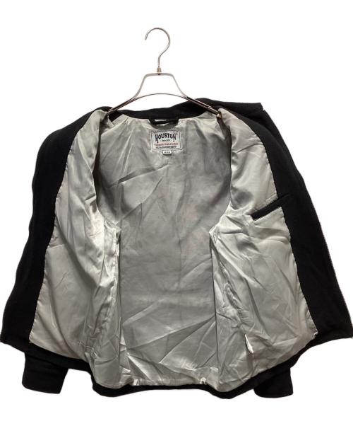 HOUSTON（ヒューストン）HOUSTON (ヒューストン) MELTON TOUR JACKET『DRAGON』 ブラック サイズ:Mの古着・服飾アイテム