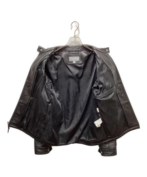 MICHAEL KORS（マイケルコース）MICHAEL KORS (マイケルコース) シングルレザージャケット ブラック サイズ:Mの古着・服飾アイテム