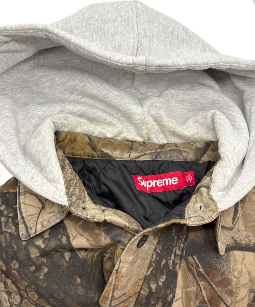 SUPREME（シュプリーム）Supreme (シュプリーム) Quilted Lined Hooded Flannel Shirt ブラウン サイズ:Lの古着・服飾アイテム