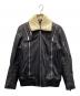 DIESEL（ディーゼル）の古着「ボア襟ライダースジャケット」｜ブラック