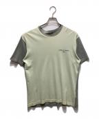 COMME des GARCONS HOMMEコムデギャルソン オム）の古着「バイカラーロゴTシャツ」｜グレー