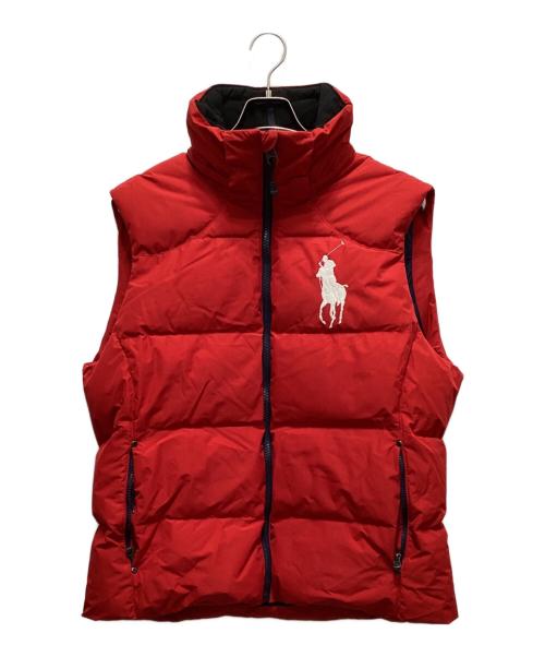 POLO RALPH LAUREN（ポロ・ラルフローレン）POLO RALPH LAUREN (ポロ・ラルフローレン) ダウンベスト レッド サイズ:Ｌの古着・服飾アイテム