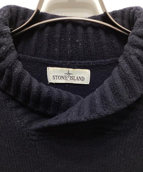 STONE ISLAND（ストーンアイランド）STONE ISLAND (ストーンアイランド) ショールカラーニット ネイビー サイズ:Lの古着・服飾アイテム