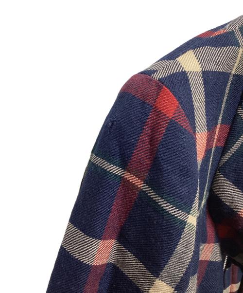 Vivienne Westwood RED LABEL（ヴィヴィアンウエストウッドレッドレーベル）Vivienne Westwood RED LABEL (ヴィヴィアンウエストウッドレッドレーベル) チェック柄ライダースジャケット ネイビー×レッド サイズ:2の古着・服飾アイテム