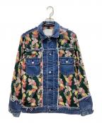 sacai×Sun Surfサカイ×サンサーフ）の古着「アロハ切替デニムジャケット」｜インディゴ
