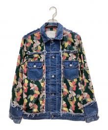 sacai×Sun Surf（サカイ×サンサーフ）の古着「アロハ切替デニムジャケット」｜インディゴ