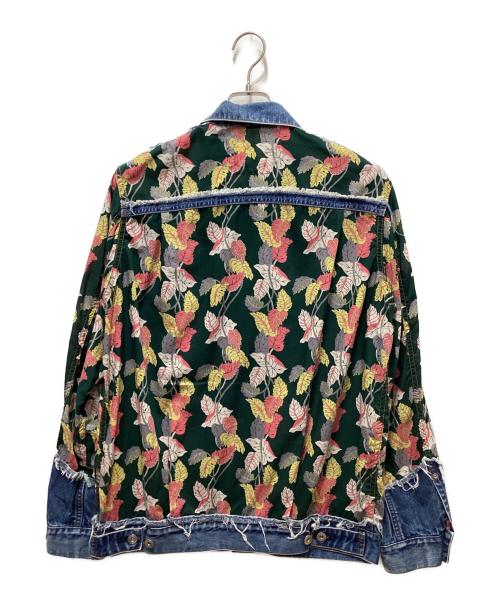 sacai（サカイ）sacai (サカイ) Sun Surf (サンサーフ) アロハ切替デニムジャケット インディゴ サイズ:1の古着・服飾アイテム