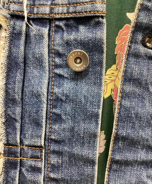sacai（サカイ）sacai (サカイ) Sun Surf (サンサーフ) アロハ切替デニムジャケット インディゴ サイズ:1の古着・服飾アイテム