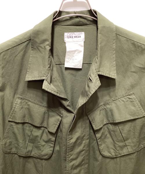 YAECA LIKE WEAR（ヤエカライクウェア）YAECA LIKE WEAR (ヤエカライクウェア) Jungle Fatigue Jacket グリーン サイズ:Lの古着・服飾アイテム