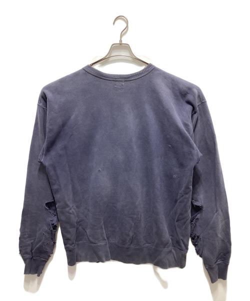 SAINT MICHAEL（セントマイケル）SAINT MICHAEL (セントマイケル) SKULL USED CREW NECK SWEAT ネイビー サイズ:XLの古着・服飾アイテム