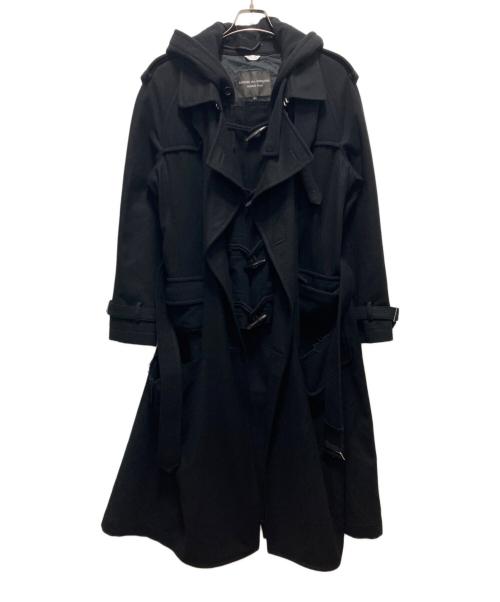 COMME des GARCONS HOMME PLUS（コムデギャルソンオムプリュス）COMME des GARCONS HOMME PLUS (コムデギャルソンオムプリュス) ウールダッフルコート ブラック サイズ:Sの古着・服飾アイテム