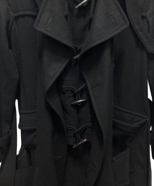 COMME des GARCONS HOMME PLUS（コムデギャルソンオムプリュス）COMME des GARCONS HOMME PLUS (コムデギャルソンオムプリュス) ウールダッフルコート ブラック サイズ:Sの古着・服飾アイテム