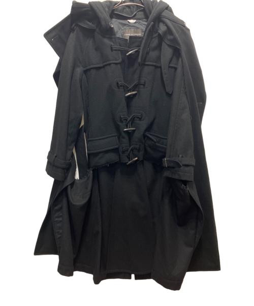 COMME des GARCONS HOMME PLUS（コムデギャルソンオムプリュス）COMME des GARCONS HOMME PLUS (コムデギャルソンオムプリュス) ウールダッフルコート ブラック サイズ:Sの古着・服飾アイテム