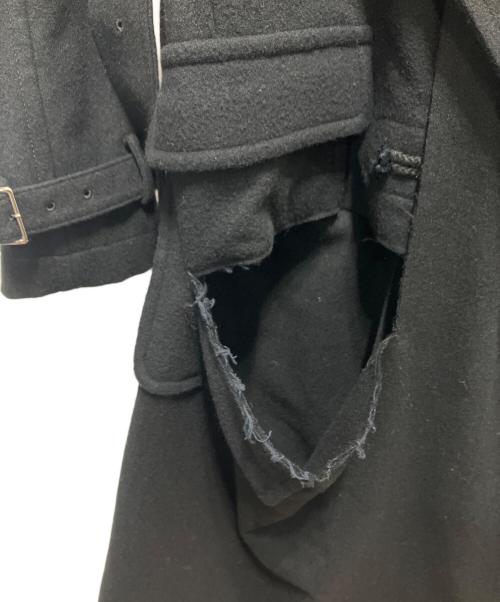 COMME des GARCONS HOMME PLUS（コムデギャルソンオムプリュス）COMME des GARCONS HOMME PLUS (コムデギャルソンオムプリュス) ウールダッフルコート ブラック サイズ:Sの古着・服飾アイテム