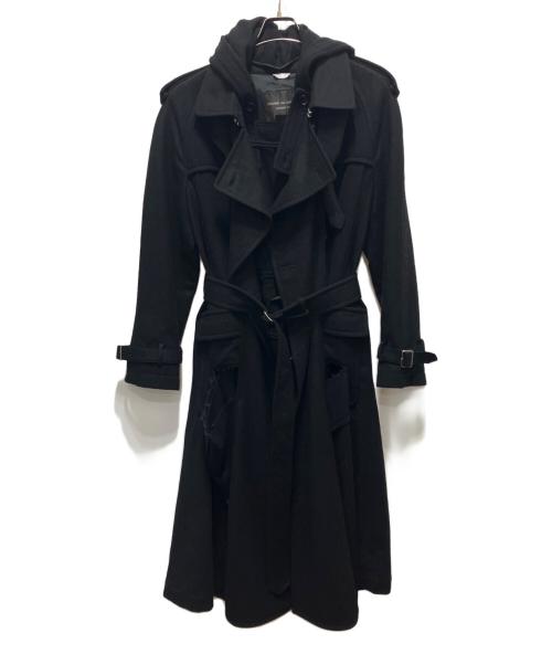 COMME des GARCONS HOMME PLUS（コムデギャルソンオムプリュス）COMME des GARCONS HOMME PLUS (コムデギャルソンオムプリュス) ウールダッフルコート ブラック サイズ:Sの古着・服飾アイテム