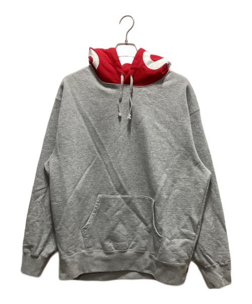 SUPREME（シュプリーム）SUPREME (シュプリーム) CONTRAST HOODED SWEATSHIRT グレー サイズ:Lの古着・服飾アイテム
