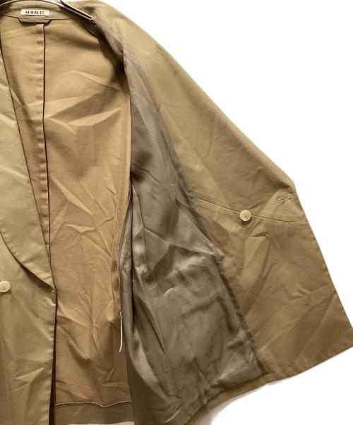 AURALEE（オーラリー）AURALEE (オーラリー) SUPER FINE WOOL COTTON TWILL SHAWL COLLAR JACKET ブラウン サイズ:4の古着・服飾アイテム
