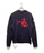 MONCLERモンクレール）の古着「ヘリコプターニット」｜ネイビー
