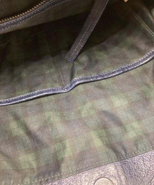 USED（ユーズド）USED (ユーズド) レザーショルダーバッグ ネイビーの古着・服飾アイテム