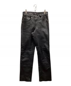 中古・古着通販】HORN WORKS (ホーンワークス) レザーパンツ ブラック