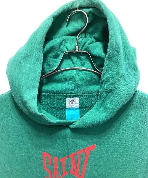SAINT MICHAEL（セントマイケル）SAINT MICHAEL (セントマイケル) HOODIE / LOGO / GREEN グリーン サイズ:XLの古着・服飾アイテム