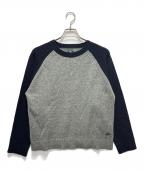 stussyステューシー）の古着「90`sラグランスリーブニット」｜カーキ