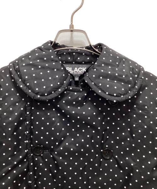 BLACK COMME des GARCONS（ブラックコムデギャルソン）BLACK COMME des GARCONS (ブラックコムデギャルソン) 丸襟キルティングドットコート ブラック サイズ:XSの古着・服飾アイテム