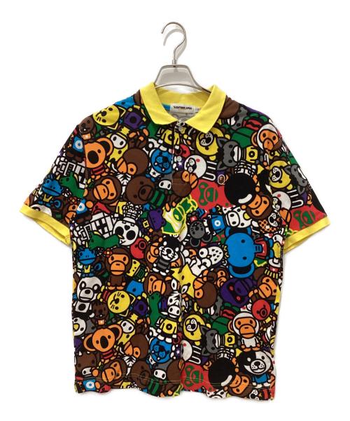 A BATHING APE（アベイシングエイプ）A BATHING APE (アベイシングエイプ) マイロサファリポロシャツ マルチカラー サイズ:Lの古着・服飾アイテム