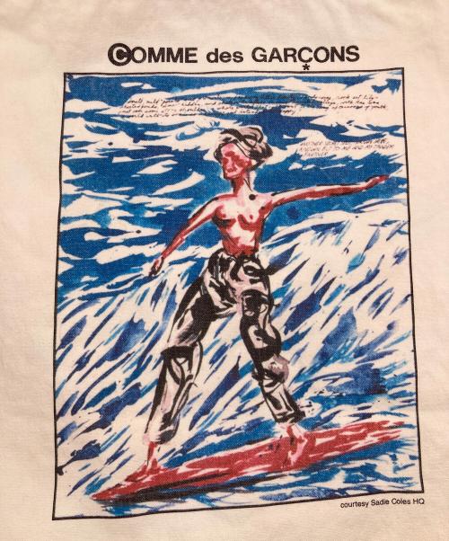 COMME des GARCONS（コムデギャルソン）COMME des GARCONS (コムデギャルソン) Raymond Pettibon (レイモンド・ペティボン) コラボ4面トートバッグ ホワイトの古着・服飾アイテム