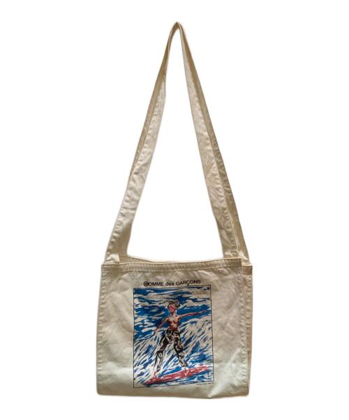 COMME des GARCONS（コムデギャルソン）COMME des GARCONS (コムデギャルソン) Raymond Pettibon (レイモンド・ペティボン) コラボ4面トートバッグ ホワイトの古着・服飾アイテム