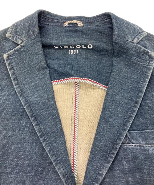 CIRCOLO 1901（チルコロ1901）CIRCOLO 1901 (チルコロ1901) デニムテーラードジャケット インディゴ サイズ:46の古着・服飾アイテム