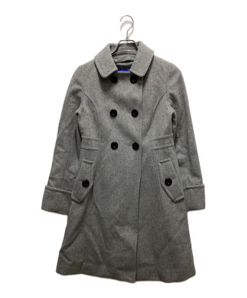 BURBERRY BLUE LABEL（バーバリー ブルー レーベル）BURBERRY BLUE LABEL (バーバリー ブルー レーベル) メルトンコート グレー サイズ:38の古着・服飾アイテム