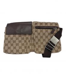 GUCCI（グッチ）の古着「GGキャンバスボディーバッグ」｜ブラウン
