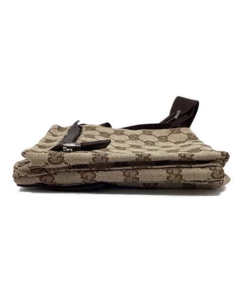 GUCCI（グッチ）GUCCI (グッチ) GGキャンバスボディーバッグ ブラウンの古着・服飾アイテム