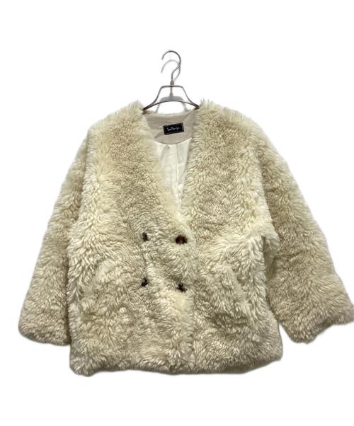 Sea Room lynn（シールームリン）Sea Room Lynn (シールームリン) ファーノーカラージャケット ベージュ サイズ:FREEの古着・服飾アイテム
