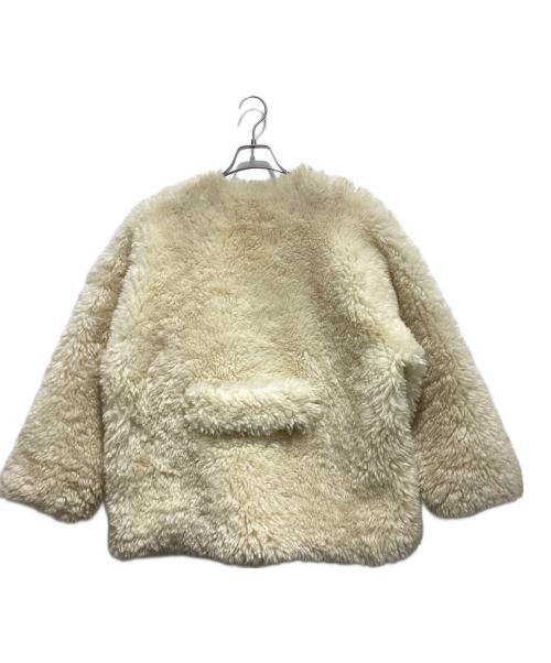 Sea Room lynn（シールームリン）Sea Room Lynn (シールームリン) ファーノーカラージャケット ベージュ サイズ:FREEの古着・服飾アイテム