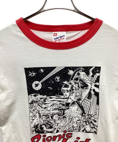 United Sports（ユナイテッドスポーツ）United Sports (ユナイテッドスポーツ) リンガーTシャツ ホワイト×レッド サイズ:SMALLの古着・服飾アイテム