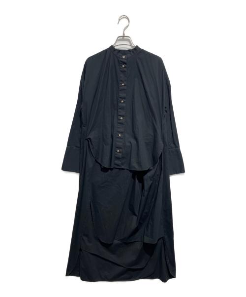 ENFOLD（エンフォルド）ENFOLD (エンフォルド) レイヤードシャツワンピース ブラック サイズ:36の古着・服飾アイテム